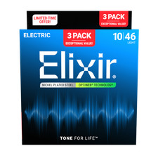 Elixir 3-Pack Nickel Plated Steel Optiweb Electric Guitar Strings - 10/46 Light