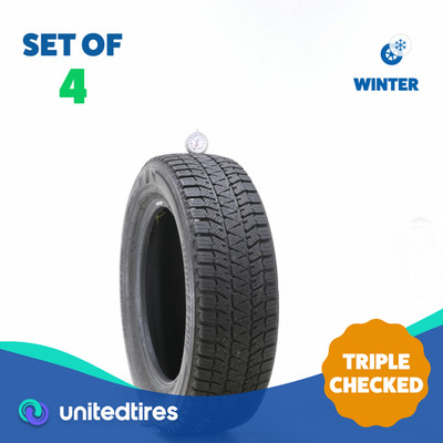 Set of (4) Used 185/65R15 Bridgestone Blizzak WS90 Studless 88T - 7.5-9.5/32