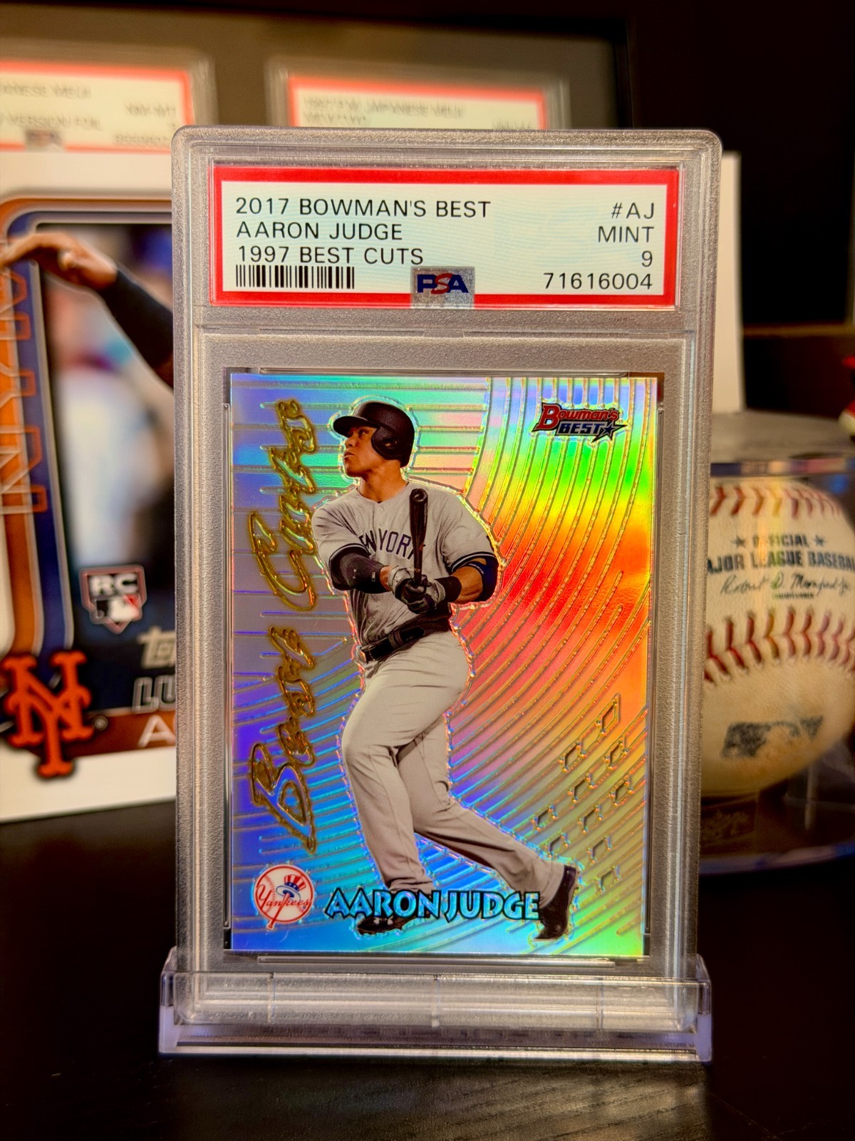 ⭐️ AARON JUDGE 2017 BOWMAN'S BEST REFRACTOR BEST CUT #AJ PSA 9 SP MINT RC 🔥