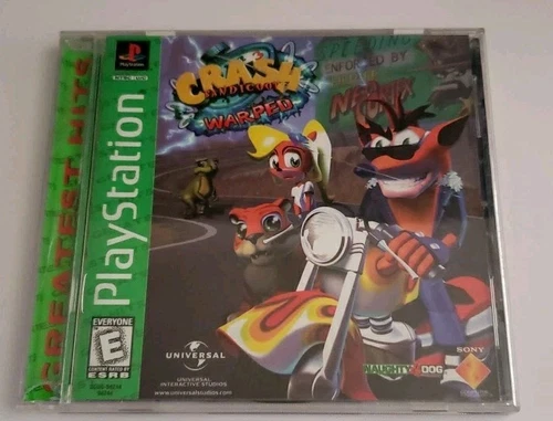 Crash Bandicoot Warped Greatest Hits Sony Playstation 1 PS1 Complete Great Shape