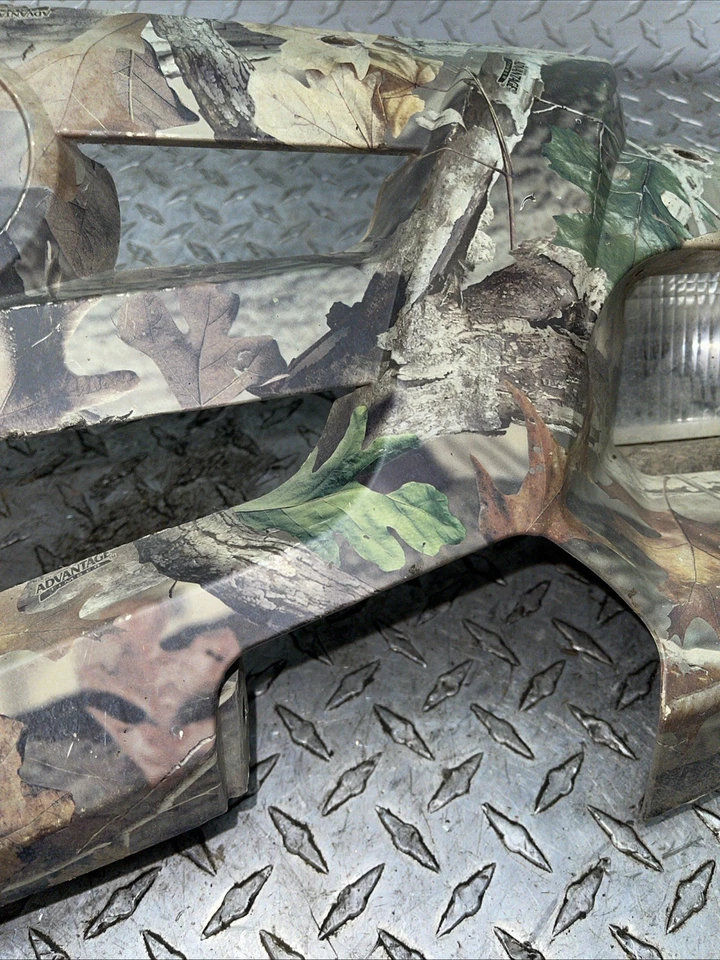 05 Can-Am Outlander 400 4x4 Front Grill Plastic Green + Headlights Bombardier OE - Image 3 of 4