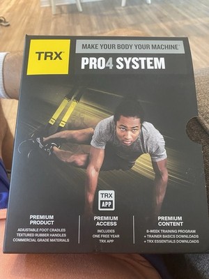 TRX Pro4 System Suspension Fitness Trainer With Bonus Wall Mount