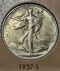 1937 S San Francisco Walking Liberty Half Dollar Silver 50C .50