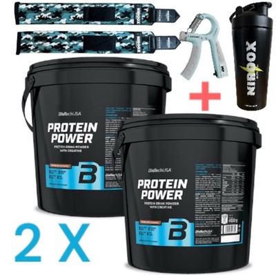 2 x BioTech USA - Protein Power - 4000 g - Soja-Isolat + Bonus