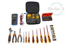 Electrician Starter Kit Tool Bundle Multimeter Screwdrivers Sockets Hole Saws