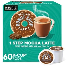 The Original Donut Shop Mocha One-Step Latte, Single 10 Count (Pack of 6) 