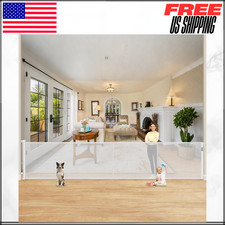 Retractable Baby Dog Gate Mesh Doorway Child Gates 42" X 200" 16ft Extra Long