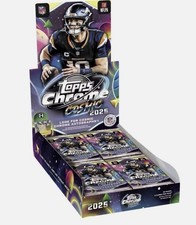 2025 Topps Chrome Cosmic Football Hobby Box PRE ORDER QTY Dart Ward Rookie Autos