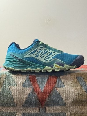 MERRELL All Out Terra Light Teal Women s Size 10 *NO INSOLES* Running Shoes