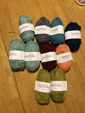 10 Skeins Knit Picks CotLin Yarn Mix Lot  DK Cotton Linen