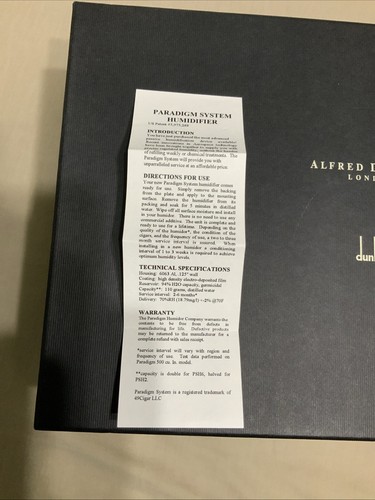 Alfred Dunhill Cigar Paradigm System Humidifier 14.75” X 9.5” X 4.5” NIB, Keys - Picture 16 of 20