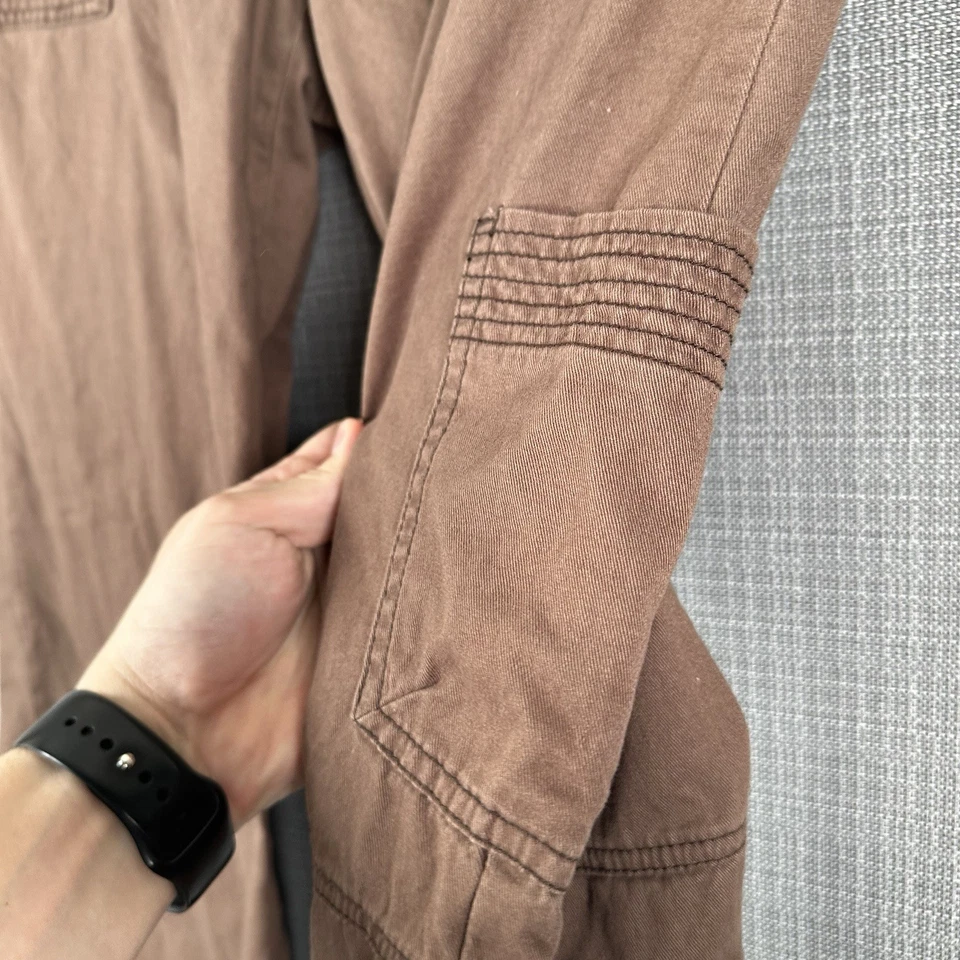 Cabi Cargo Utility Chino Pants Size 14 35xz30 Brown Wide Leg Weekend #399 Rivet - Image 4 of 4