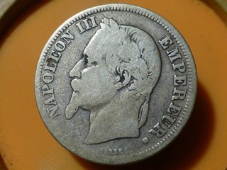 2 FRANCS NAPOLEON III (ARGENT) 1868 BB RARE & QUALITE TB /TB !