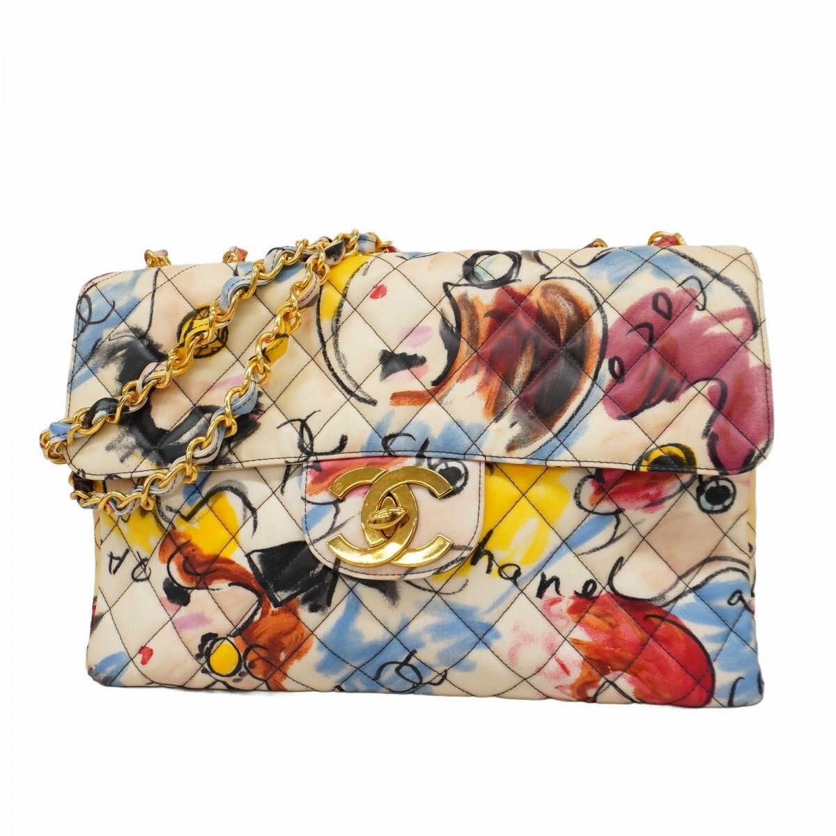 Chanel Matelasse W Chain PVC Hawaii Limited Shoulder Bag 803231