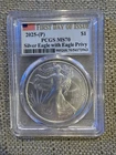 2025 (P) PCGS MS70 Silver Eagle w/ Eagle Privy First Day Of Issue!