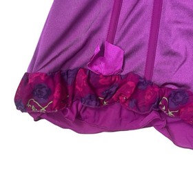 Vintage Torrid Corset Bustier Fuchsia Purple Ruffle Women Size 2X Sexy Bombshell