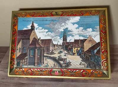 1996 E Otto Schmidt German Hinged Tin Biscuit Cookie Box