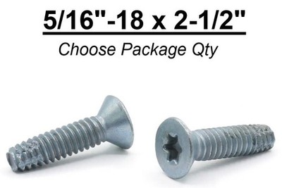 5/16''-18 x 2-1/2'' Self Tapping Flooring Floorboard Screw Torx Zinc Plated Type F