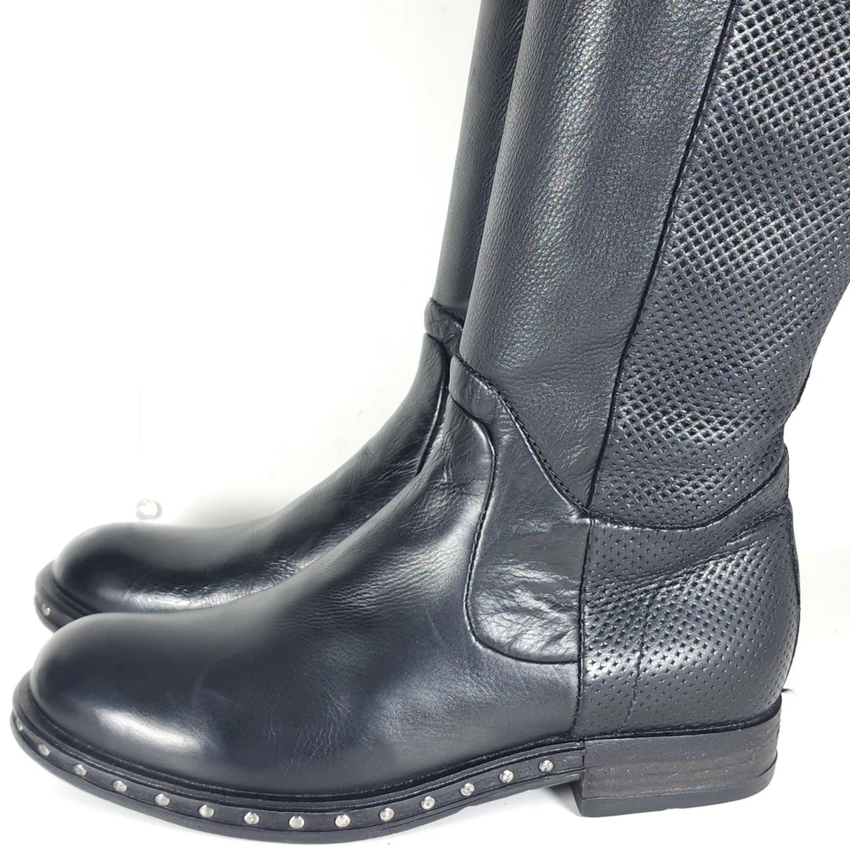 Botas altas por encima de la rodilla A.S.98 para mujer US36 EU6 de cuero suave negro con cremallera Foto 3 de 4