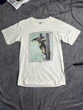 Vintage Norman Rockwell Lineman Shirt Mens Large White Sugar Creek Graphic 90s