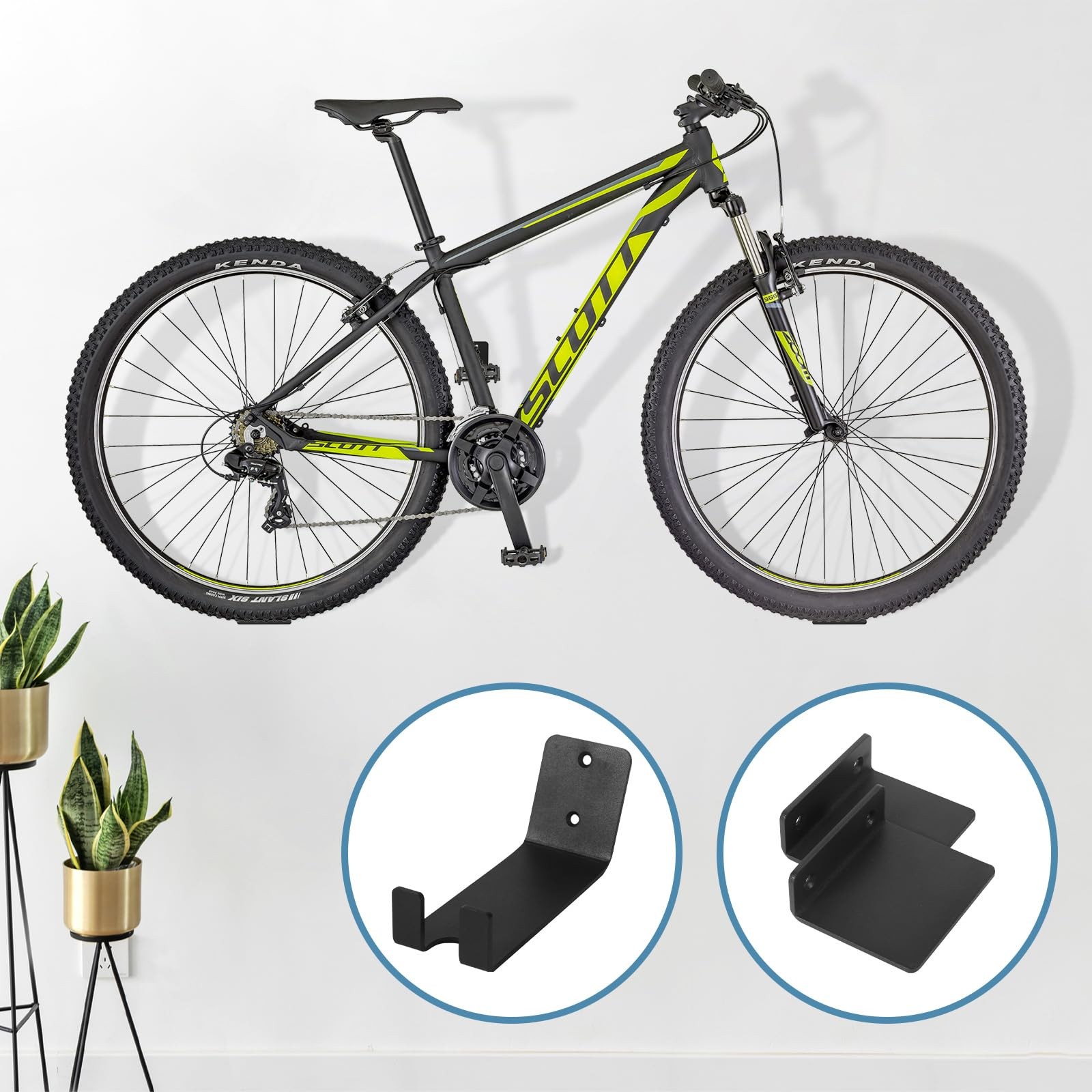 3 Pack Bike Wall Mount Bike Pedal Hanger Wall Mount Bike Hangers Heavy Duty f...