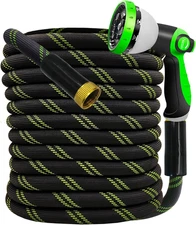 Garden Hose 25 FT, NON-EXPANDABLE Heavy-Duty Flexible & Lightweight Water Hose w