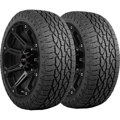 (QTY 2) 35x12.50R24LT Atturo Trail Blade ATS 123R LRF Black Wall Tires