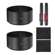 2 Pcs Lens Hood Shade, 67mm Long-focus Screw-in Metal Camera Cap Shade