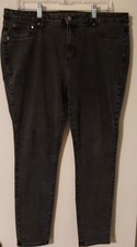 Faded Glory Black Denim Pants Women's Size 16 Discontinued