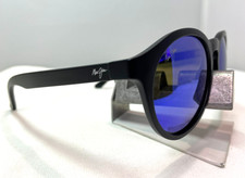 MAUI JIM PINEAPPLE MJ 784-2M MATTE BLACK W/ BLUE HAWAII POLARIZED SUNGLASSES 9
