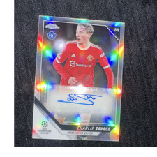 Topps Chrome Autograph Rookie Charlie Savage Manchester United UEFA CA-CH
