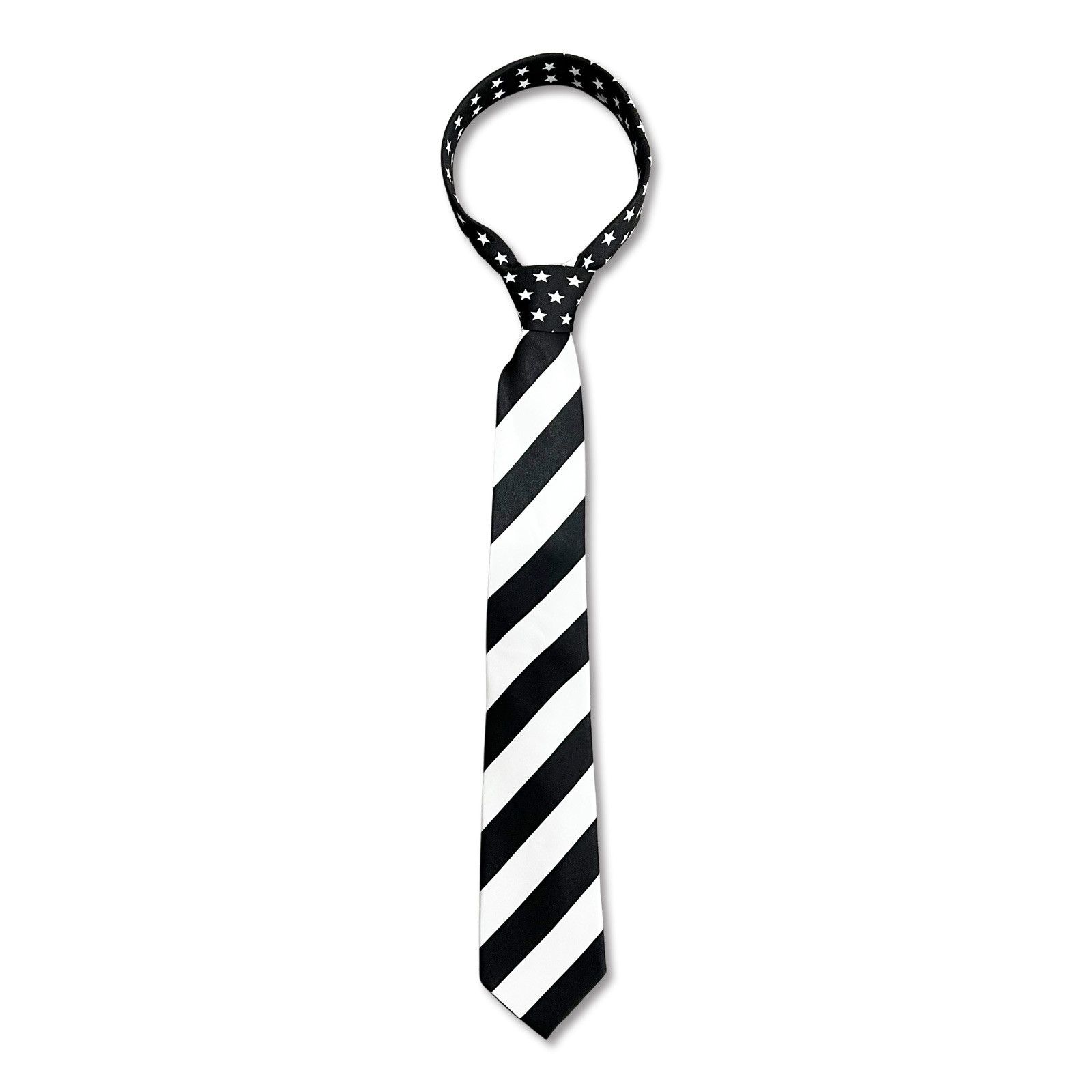 Black & White Stars Stripes Tie