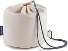 Huzi - Travel Cotton Case Bag Sleeve Drawstring Pouch for Travel, Beige 