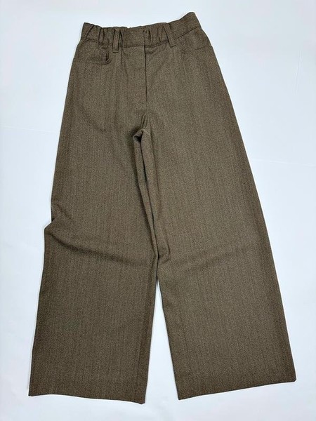 Women COS Trousers Grey Polyester S