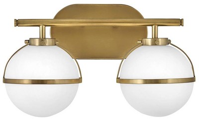 Hollis 9 1/4'' High Heritage Brass 2-Light LED Wall Sconce