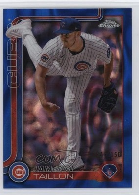 2025 Topps Chrome Blue Lava Refractor 141/150 Jameson Taillon #33 1l48