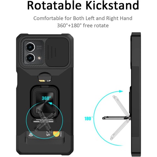 Militärqualität All-in-One Ring Ständer Karten Hülle für Motorola Moto G Power 5G 2024 - Bild 8 von 11
