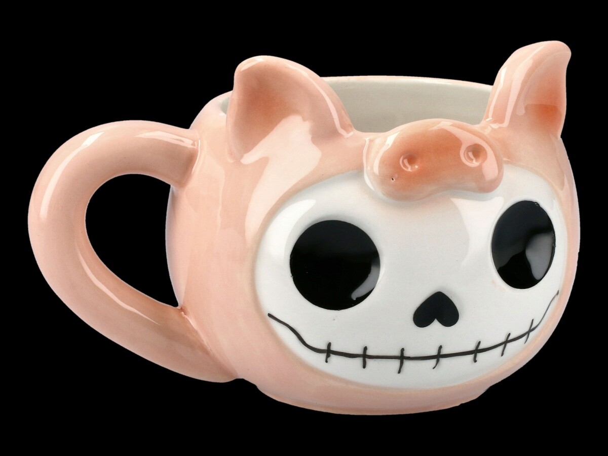 Furrybones Ceramic Mug - Bacon - Cute Pig Coffee Cup Tea Mug
