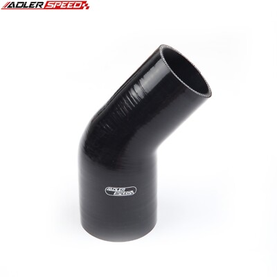 NEW BLACK 3'' To 2.75'' ID 45 Degree Turbo Silicone Hose Coupler Pipe 4Ply USA