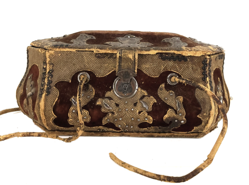 Antique French Sewing Casket Box Coffret 1790's Cut Steel Fleur de Lis Mirror - Picture 1 of 12