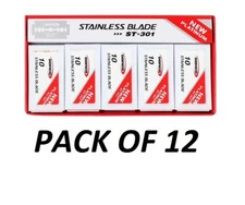 Dorco ST301 Double Edge Razor Stainless Blades (100 Blades/pack )  PACK OF 12