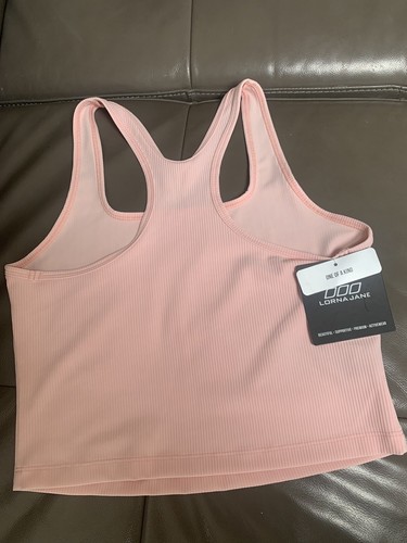Lorna Jane Yin Washed Rib Active Tank Medium Washed Peony BNWT RRP$65 - Picture 5 of 7