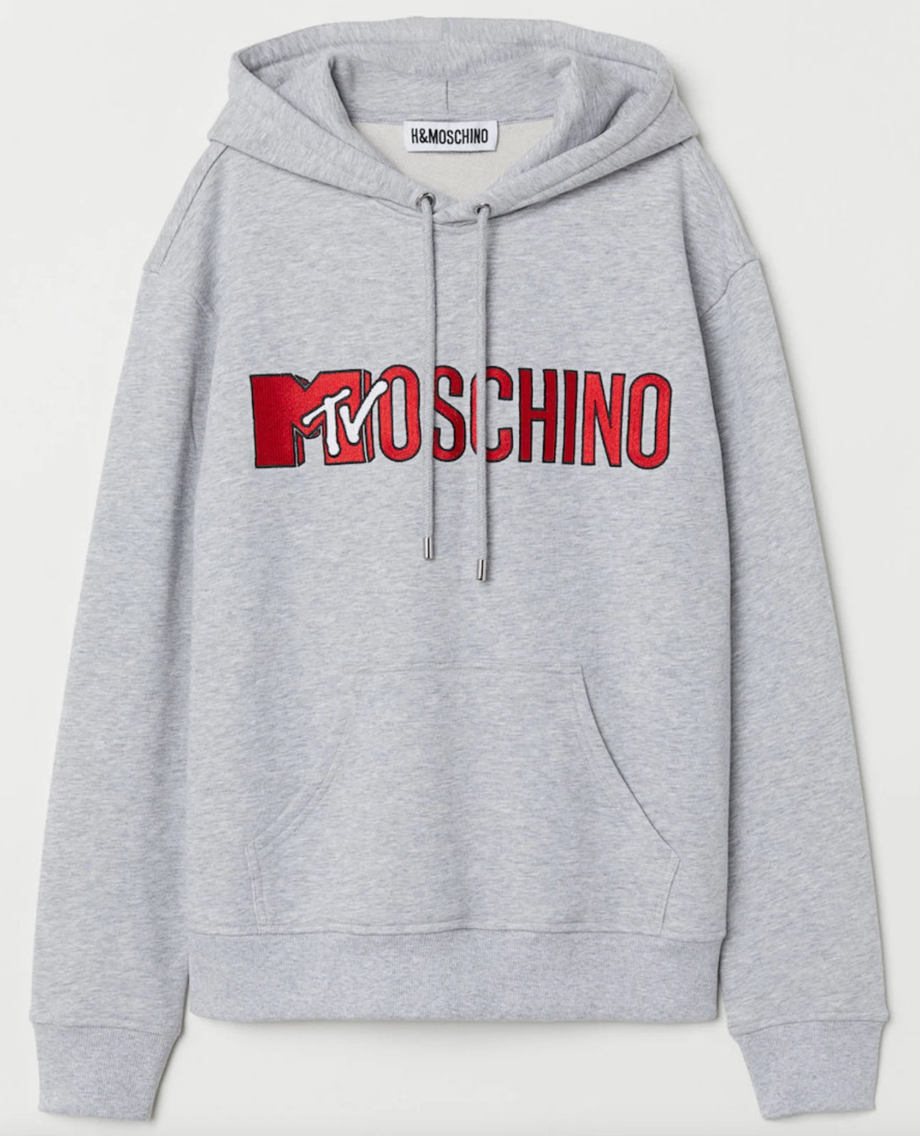 Set tuta pantaloni jogger Moschino H&M MTV logo runway grigio con cappuccio nuova con etichette taglia M S