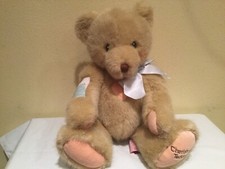 VINTAGE 1994 DAKIN/PRISCILLA HILLMAN, PLUSH CREME CHERISHED TEDDIES, POSABLE EUC