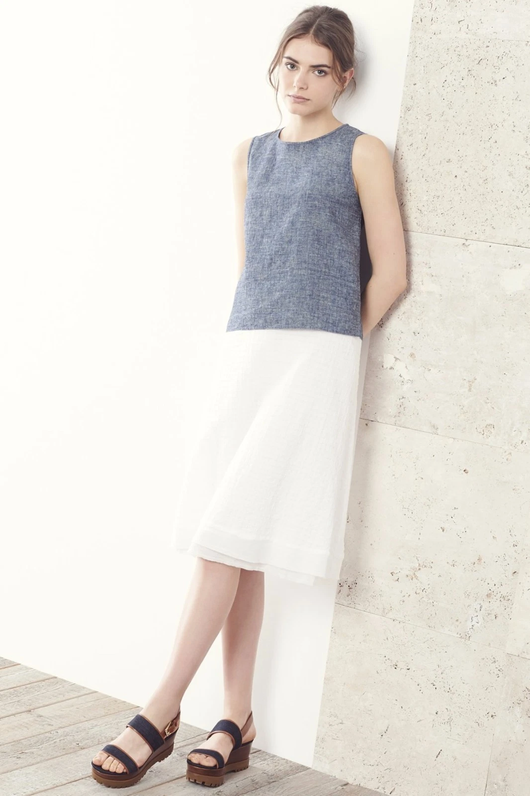 NWT Eileen Fisher Knee Length A-Line Skirt White Organic Cotton Voile Box $218
Opens in a new window