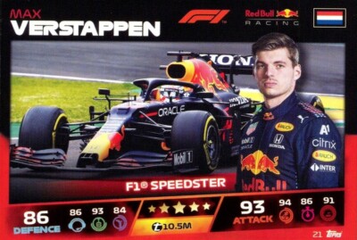 Topps Turbo Attax F1 (Formel 1/Formula 1) 2021 - #21 Max Verstappen (Speedster)