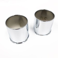 (2) 4.25" Chrome Open Ended Trailer Center Caps 