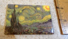 Van Gough Starry Night Art  Artist Fridge Magnet 1990s Ata Boy USA