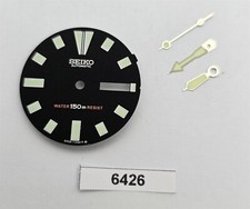 ESSENTIALS NEW AF SEIKO BLACK DIAL AND HANDS SET 6309 7290 MODEL DIVER WATCH 