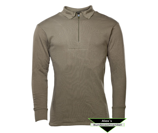 orig Leo Köhler BW Trikothemd Pulli Plüsch Pullover Rolli Unterhemd Kragen 1/1E